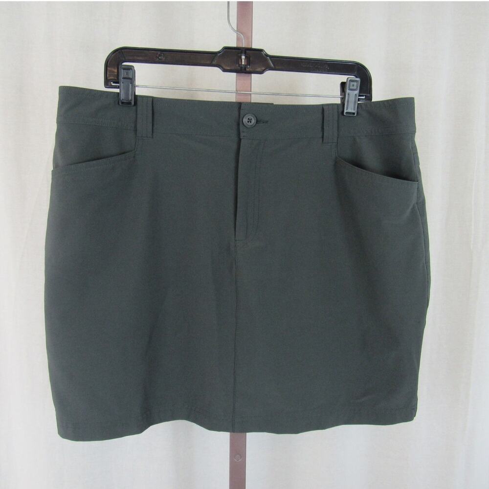 Eddie Bauer Women's 14 Gray Slate Skort 4 Pocket Athletic Skirt Skort